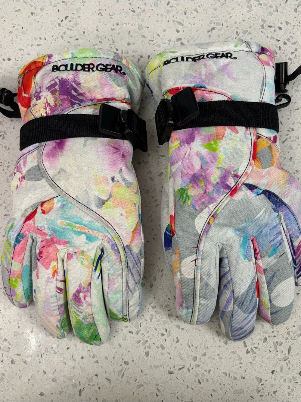 Boulder Gear Youth Medium Floral Snow Gloves